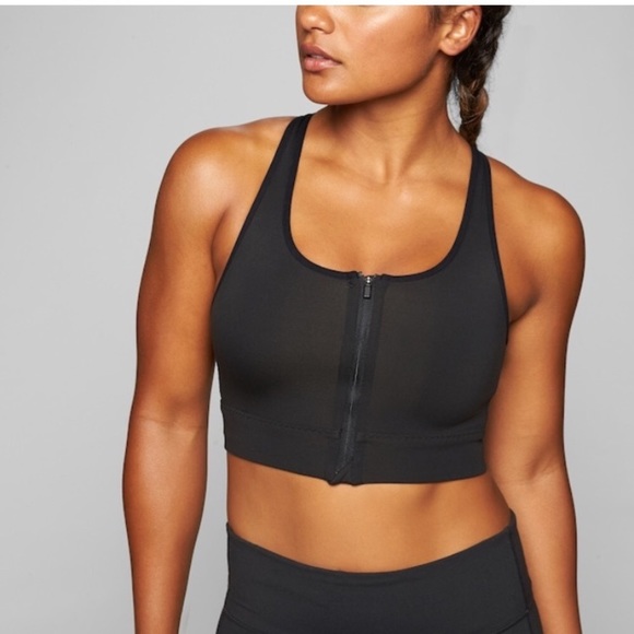 athleta front zip stealth bra